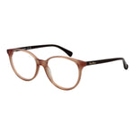 Max Mara Brown Women Glasses Frame, full-rim acetate, round vintage style with branded case, 100% UVA & UVB protection, size 53-17-140.