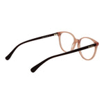 Max Mara Brown Women Glasses Frame in acetate, full-rim round style with demo lenses.