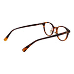 Max Mara Brown Women Glasses Frame in acetate, full-rim style, round shape, with branded case and demo lenses.