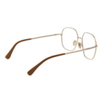 Max Mara Gold Women Glasses Frame, metal full-rim, rectangular style with plastic demo lenses, 100% UVA&UVB protection.