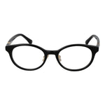 Max Mara Black Women Glasses Frame in acetate, full-rim round style with demo lenses, 49-18-145 size, UV protection, includes branded case.