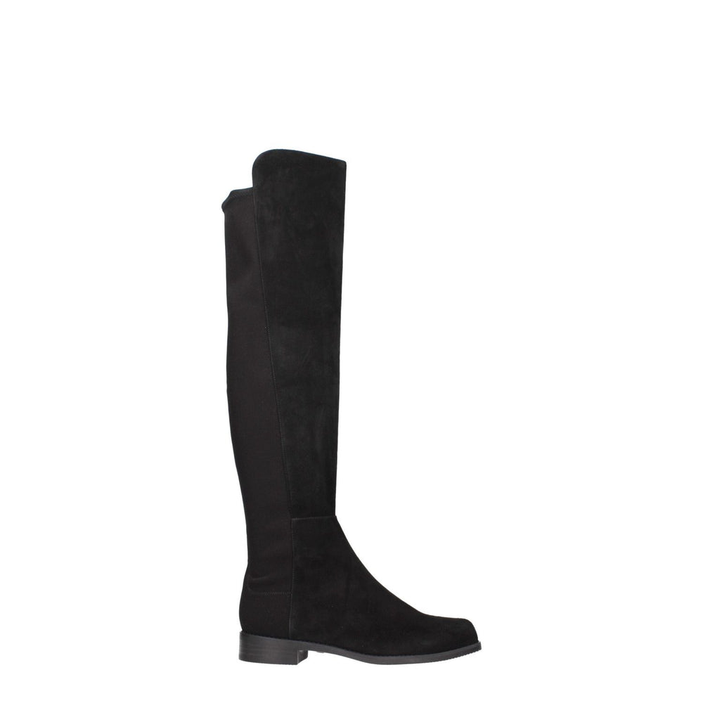 Stuart Weitzman Black Leather Over The Knee