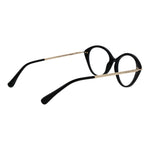Max Mara Black Women Glasses Frame in acetate with full-rim round style, featuring black frames and demo lenses.