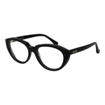 Max Mara Black Women Glasses Frame, cat eye style, acetate material, full-rim, demo lenses, black color, 53 lens width, branded case included.