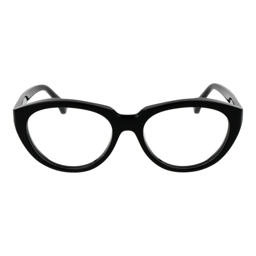 Max Mara Black Women Glasses Frame, cat eye full-rim acetate, black demo lenses, stylish eyewear for women.