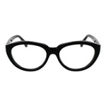 Max Mara Black Women Glasses Frame, cat eye full-rim acetate, black demo lenses, stylish eyewear for women.