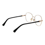 Max Mara Gold Women Glasses Frame in full-rim round metal design with demo lenses