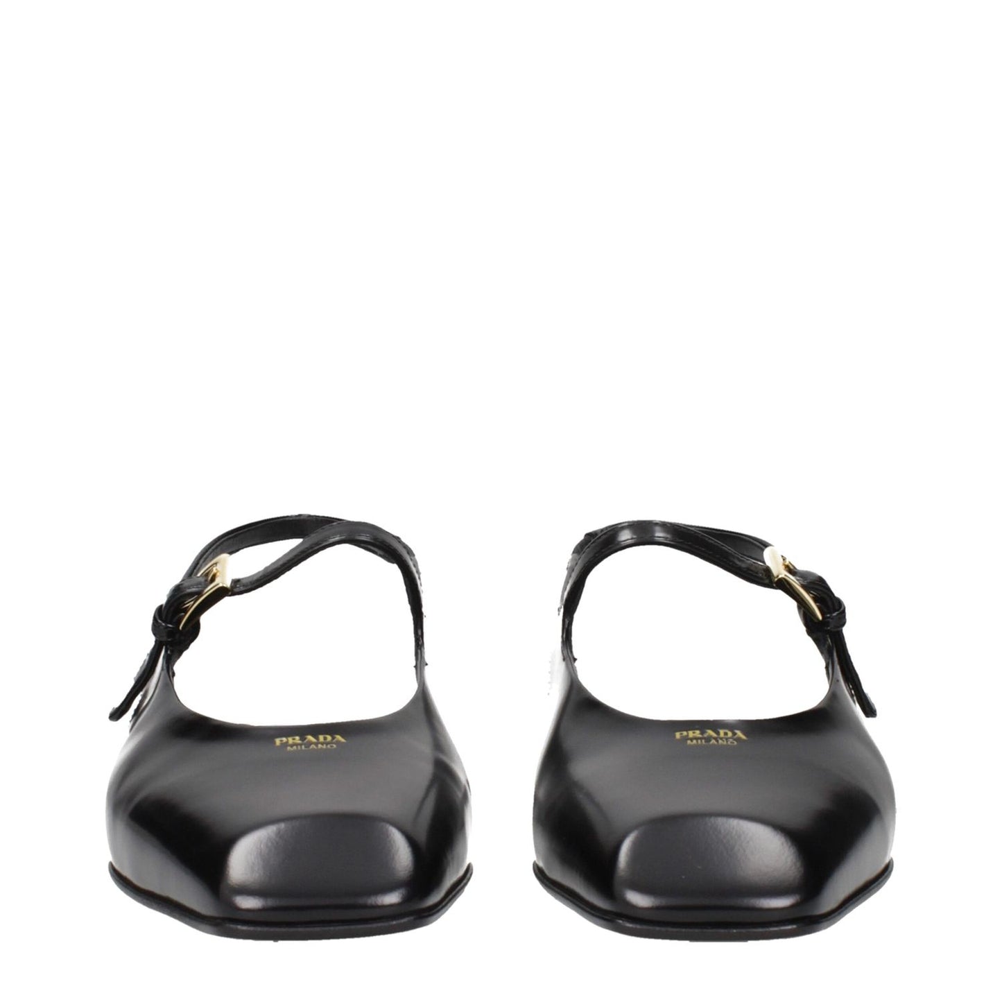 Prada Black Leather Sandals