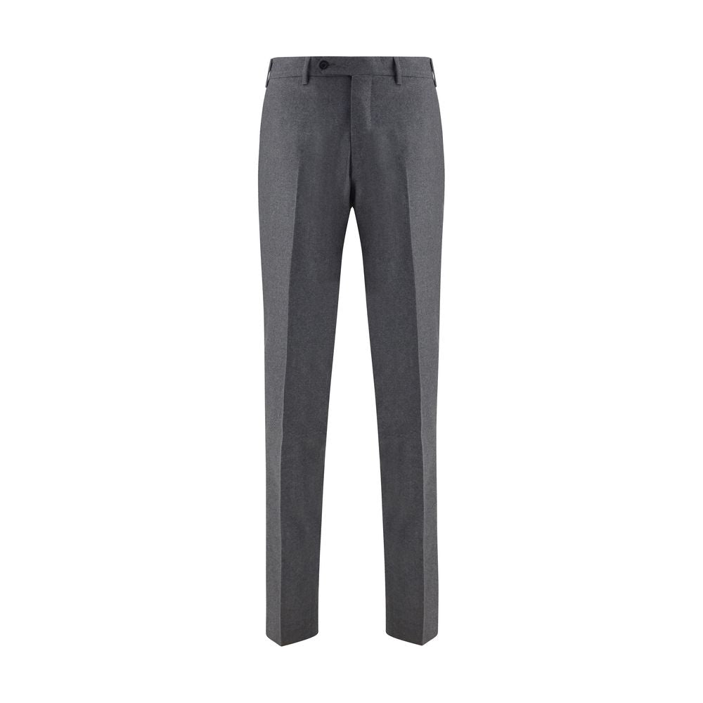 Germano Gray Fleece Wool Dress Pants