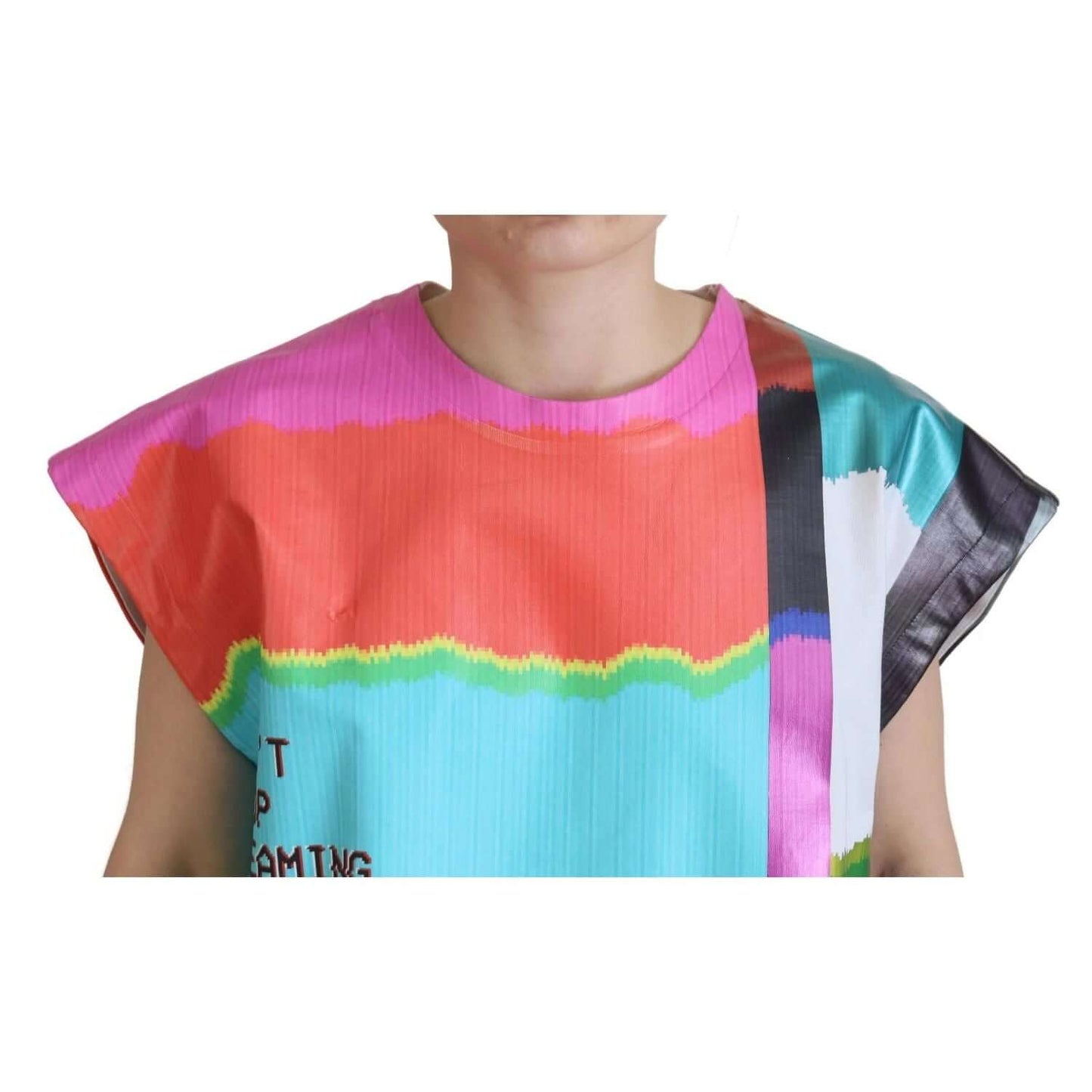 Dolce & Gabbana Multicolor Print Blouse Cotton Tank TV Print T-shirt TSH83239-36
