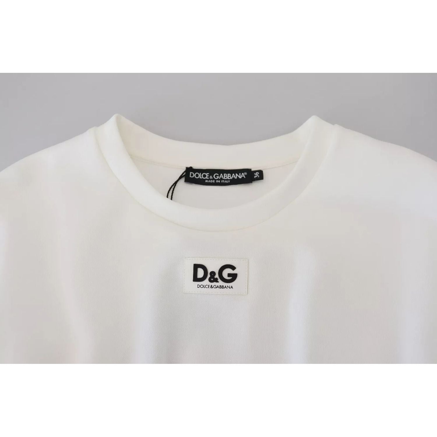 Dolce & Gabbana White Cotton Corset Stretch Top  T-shirt