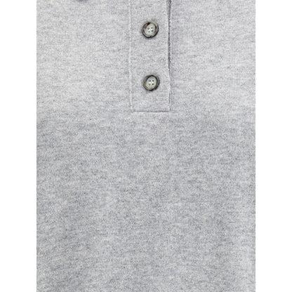 Allude Gray Fleece Wool Sweatshirt