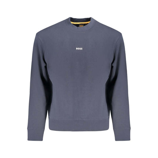 Hugo Boss Blue Cotton Men Sweater