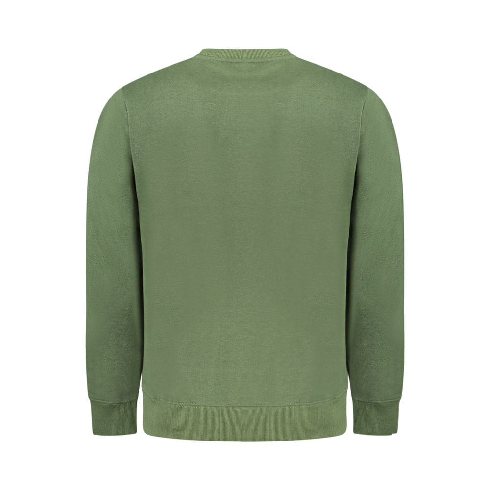 Norway 1963 Green Cotton Men Sweater, back view showing crew neck and long sleeves for stylish urban streetwear.