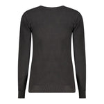 Back view of Guess Jeans Black Viscose Women Sweater with chic design and long sleeves, perfect for stylish outfits.