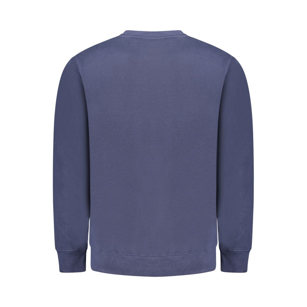 Norway 1963 Blue Cotton Men Sweater back view showcasing the rich blue hue and comfy cotton blend for classic style.