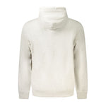 Tommy Hilfiger Gray Cotton Men Sweater, back view, featuring hood and long sleeves, crafted from sustainable cotton fabric.
