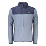 Norway 1963 Blue Polyester Men Sweater with zip pockets and embroidered logo.