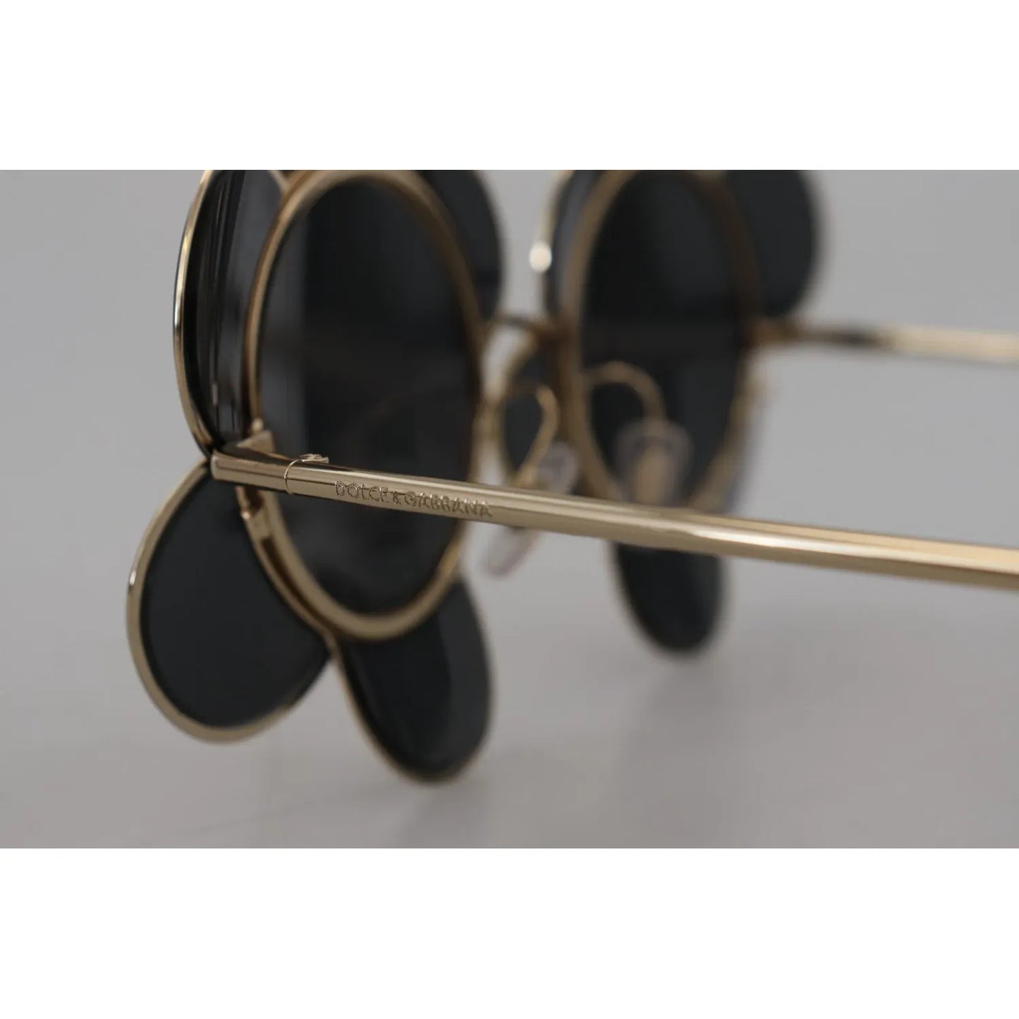 Dolce & Gabbana DG2201 Black Lens Gold Frame LIMITED EDITION Sunglasses