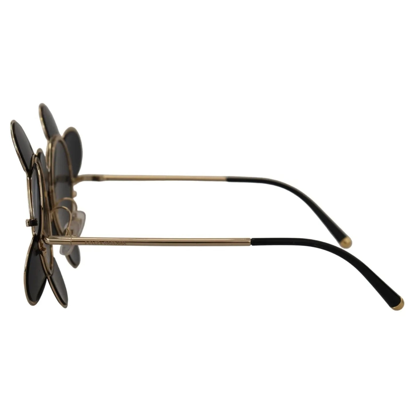Dolce & Gabbana DG2201 Black Lens Gold Frame LIMITED EDITION Sunglasses