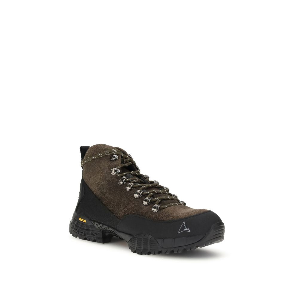 ROA Brown Calf Leather Bos Taurus Lace-Up Boots with Vibram Megagrip sole and rugged design for outdoor performance