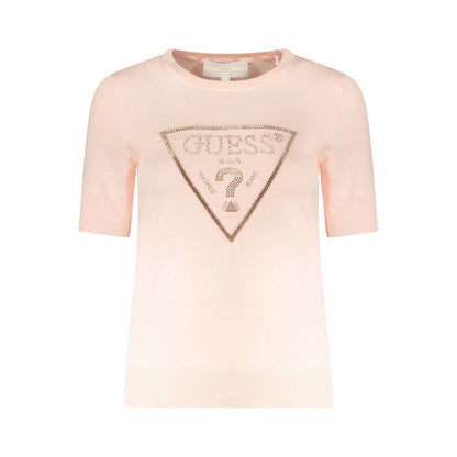 Guess Jeans Pink Viscose Sweater