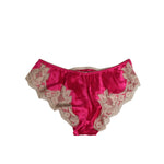 Dolce & Gabbana Pink Silk Satin Lace Trim New Slip Underwear