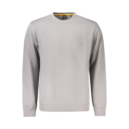 Hugo Boss Gray Cotton Men Sweater