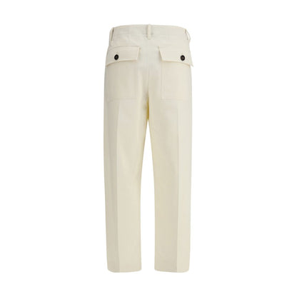 Brunello Cucinelli Cream Cotton Casual Pants
