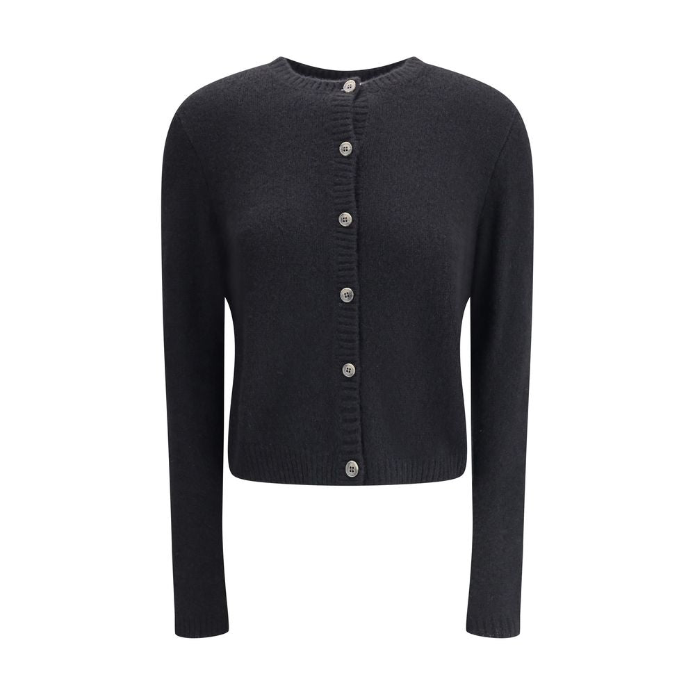 Lisa Yang Felicia Cardigan in black, cashmere-silk blend, button closure, ribbed trim, regular fit, AW25 collection.