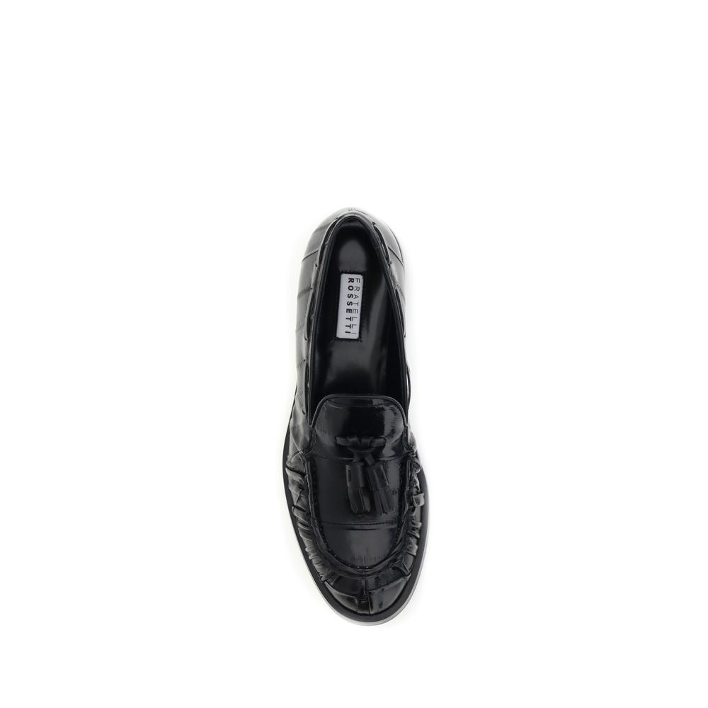 Fratelli Rossetti Black Rubber Slip-On Loafers