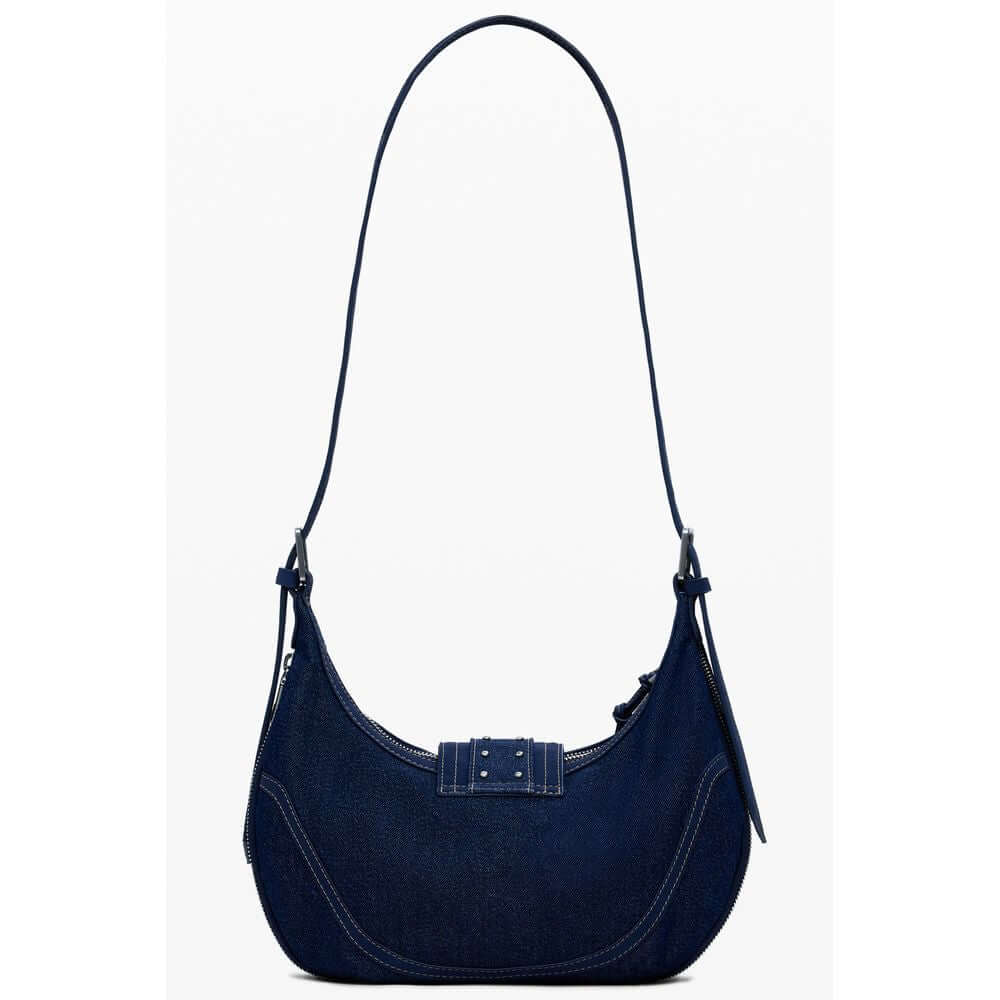 Desigual Blue Cotton Women Handbag with adjustable strap, featuring an elegant design crafted from cotton, polyester, polyurethane, and polyamide.