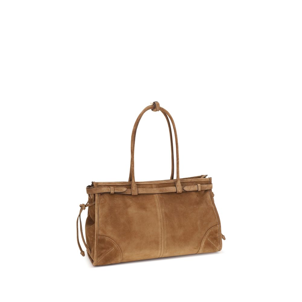 Front view with bag zipped and handles upright.