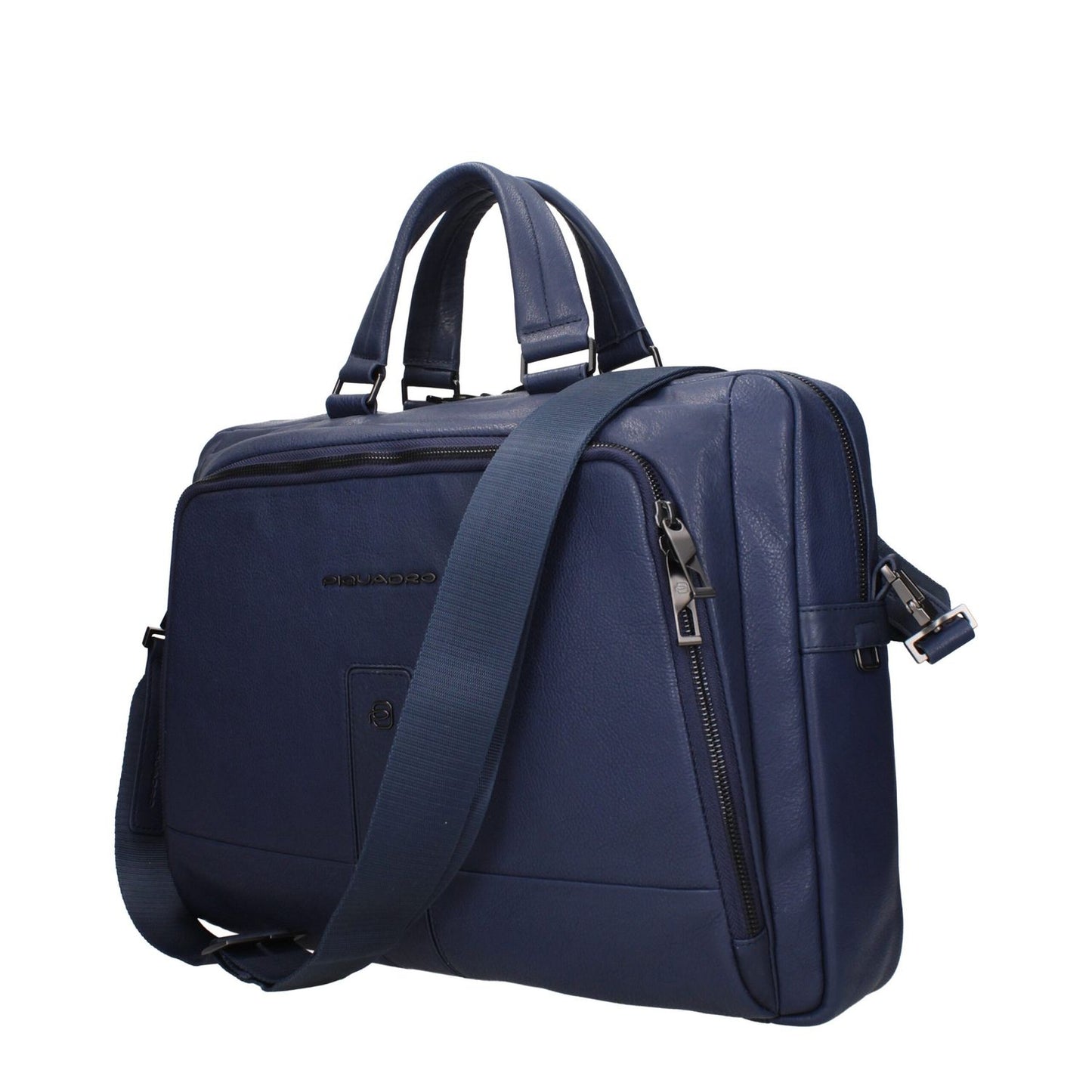 Piquadro Blue Leather Business And Laptop Bag