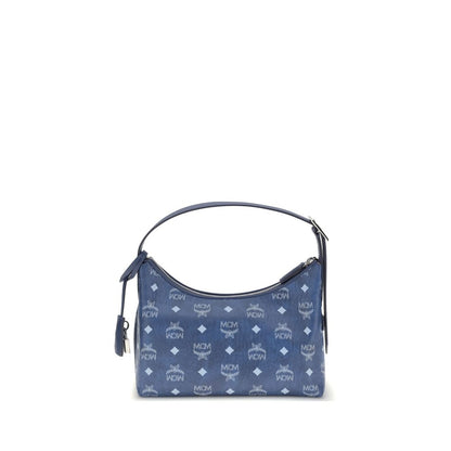 MCM Blue Fabric Shoulder Bag