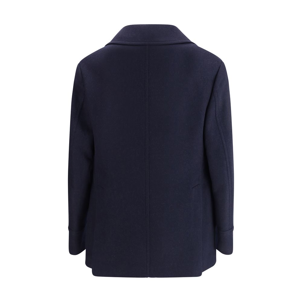 Brunello Cucinelli Blue Wool Coat