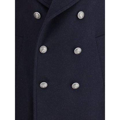 Brunello Cucinelli Blue Wool Coat
