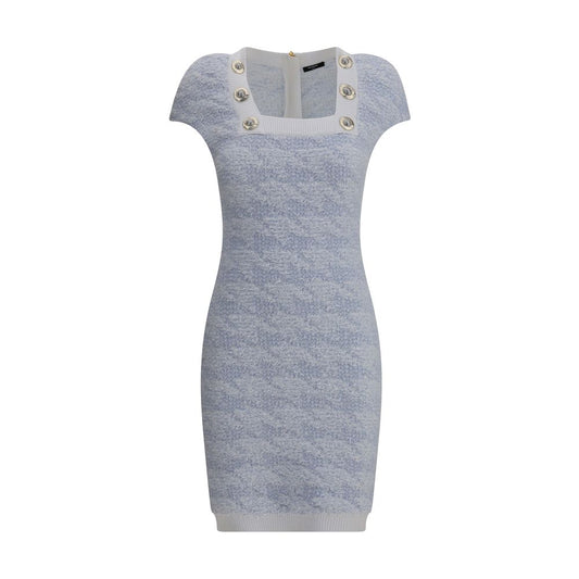 Balmain Light Blue Polyamide Casual Dress