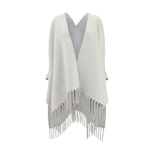 Brunello Cucinelli Gray Wool Poncho