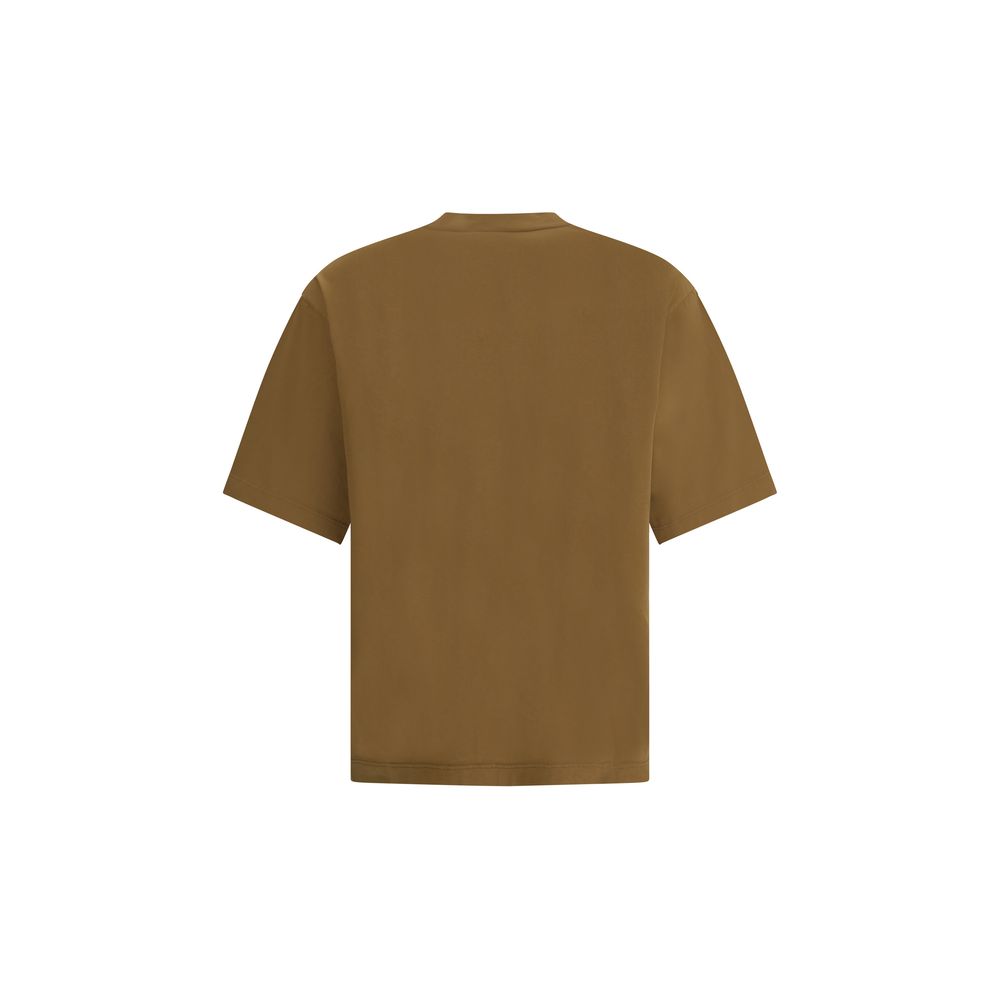 Back view of Dsquared² Brown Cotton Sportswear T-Shirt showcasing its classic design and soft cotton fabric.
