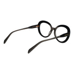 Emilio Pucci Black Women Glasses Frame with full-rim acetate, round style, size 53-18-140, demo lenses, includes branded case.
