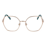 Emilio Pucci Rose Gold Women Glasses Frame in metal full-rim style, 55-18-140, square shape with demo lenses and branded case included.