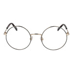 Emilio Pucci Black Women Glasses Frame with full-rim metal design and demo lenses, style round, size 53-22-140, includes branded case.