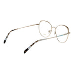 Emilio Pucci Gold Women Glasses Frame with metal round full-rim style and demo lenses.