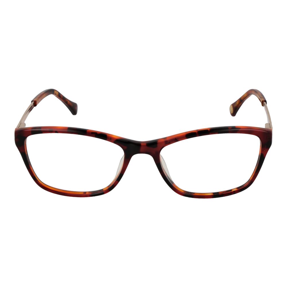 Ted Baker Brown Women Glasses Frame with full-rim acetate design and demo lenses, rectangle style, sized 51-16-140, includes branded case.