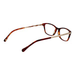 Ted Baker Brown Women Glasses Frame, acetate full-rim rectangle style, 51-16-140 size, demo plastic lenses, spring hinge, branded case included.
