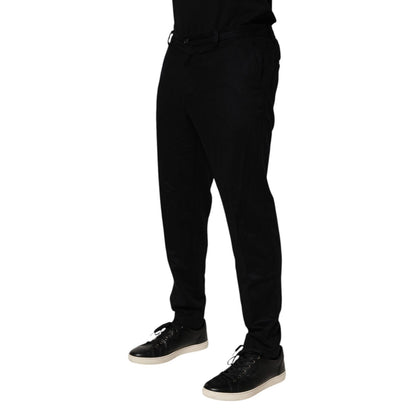 Dolce & Gabbana Black Cashmere Dress Formal Trouser Pants