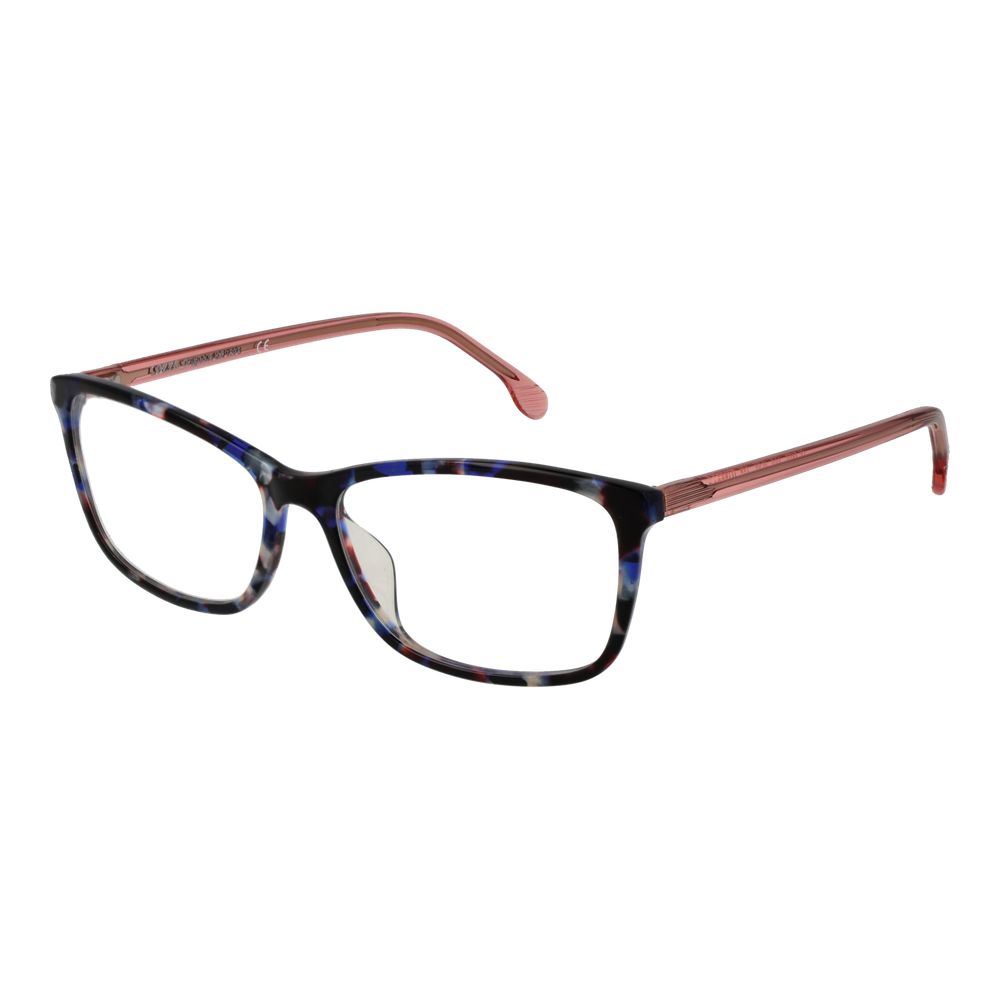 Lozza Multicolor Women Glasses Frame in full-rim square design with cellulose acetate material, demo lenses, and multicolor frame.