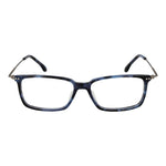 Lozza Blue Men Glasses Frame, full-rim rectangle style, stainless steel material with demo lenses, 54-15-145 size, blue color