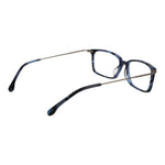 Lozza Blue Men Glasses Frame in full-rim rectangle style with stainless steel material, demo lenses, and blue color.